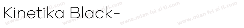 Kinetika Black字体转换
